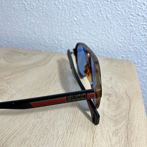 Gucci - Striped Aviator-Style Acetate sunglasses - Picture 4 of 7
